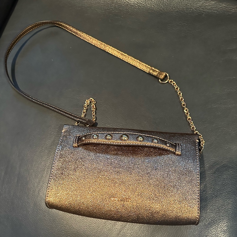 Nine West Bronze crossbody 8x6x2